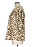 CATHERINE Catherine Malandrino Animal Print Brown Short Sleeve Blouse Size L - photo 5