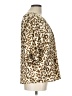 CATHERINE Catherine Malandrino Animal Print Brown Short Sleeve Blouse Size L - photo 4