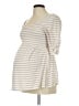Ingrid + Isabel Stripes Ivory 3/4 Sleeve Top Size L - photo 1
