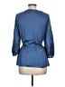 BCBGeneration Blue 3/4 Sleeve Blouse Size L - photo 2