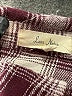 Love Notes 100% Cotton Plaid Burgundy Long Sleeve Button-Down Shirt Size L - photo 7