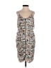 Boston Proper 100% Polyester Print Gray Casual Dress Size 2 - photo 1