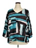 Suzanne Betro Teal Pullover Sweater Size 3X - photo 1