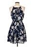 Blue Rain 100% Polyester Floral Blue Cocktail Dress Size XS - photo 2