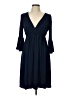 Soprano Solid Blue Casual Dress Size L - photo 1