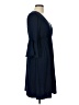 Soprano Solid Blue Casual Dress Size L - photo 4