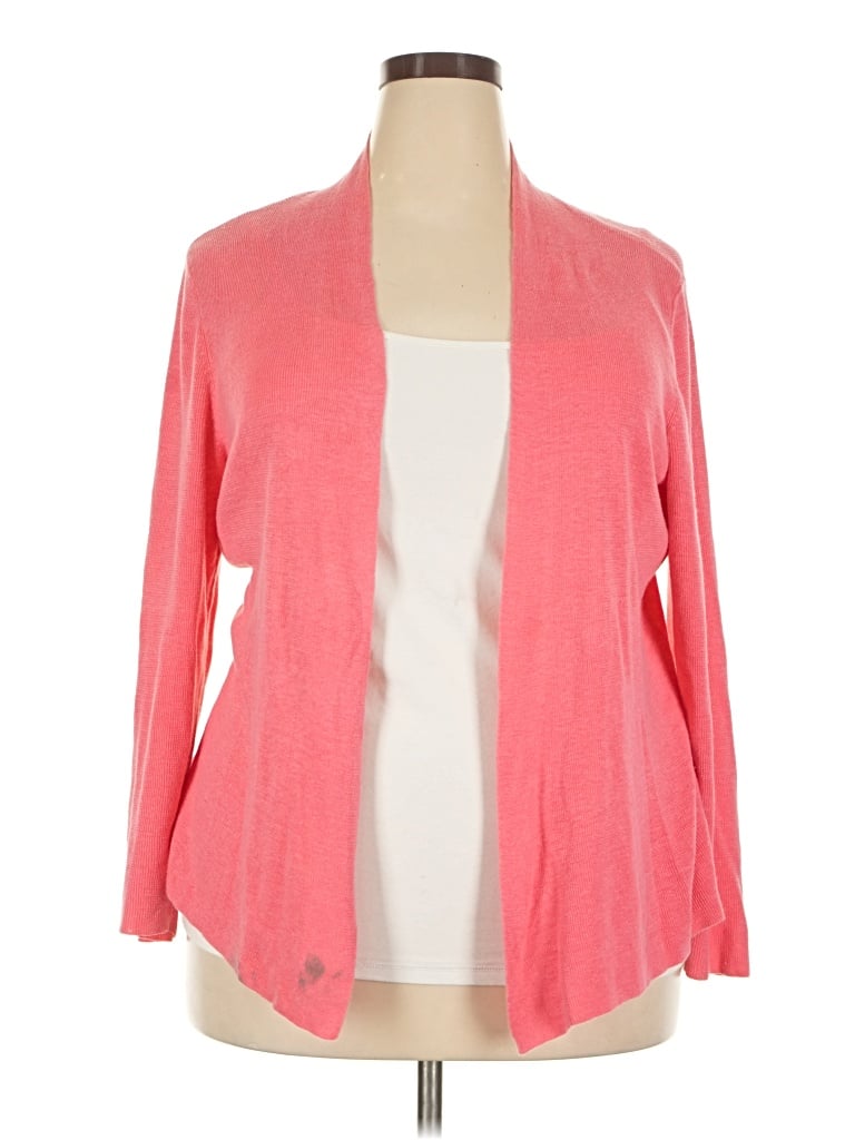 Pre-owned Eileen Fisher Cardigan Sweater In Pink