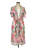 Caribbean Joe 100% Viscose Pink Kimono Size L - photo 1