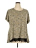 Chelsea Studio Tan Short Sleeve Blouse Size 2X - photo 1