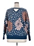 Evy's Tree 100% Cotton Floral Blue Pullover Sweater Size 2X - photo 2