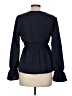 Shein 100% Polyester Blue Long Sleeve Blouse Size 8 - photo 2