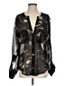 Sanctuary 100% Polyester Camo Black Long Sleeve Blouse Size S - photo 1