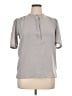 Lands' End 100% Polyester Gray Short Sleeve Turtleneck Size 14 (petite) - photo 1