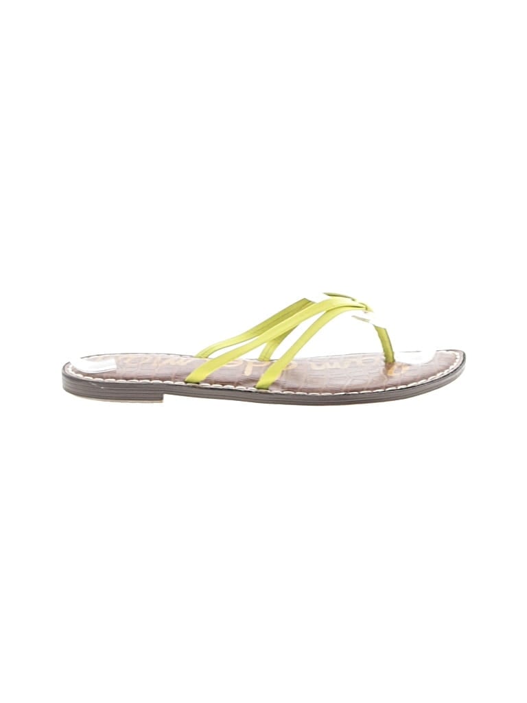 Pre-owned Sam Edelman Flip Flops In Yellow