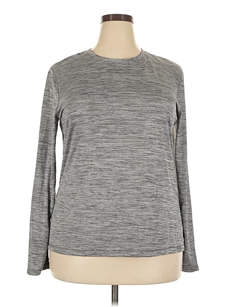 Pre-owned Athletic Works Long Sleeve T-shirt In Gray