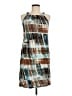 Perceptions Graphic Brown Casual Dress Size M - photo 1