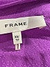 FRAME 100% Silk Purple Short Sleeve Silk Top Size XS - photo 7