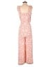 Ann Taylor LOFT Outlet 100% Polyester Paisley Pink Jumpsuit Size L - photo 2
