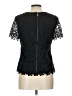 CATHERINE Catherine Malandrino 100% Polyester Black Short Sleeve Top Size L - photo 2