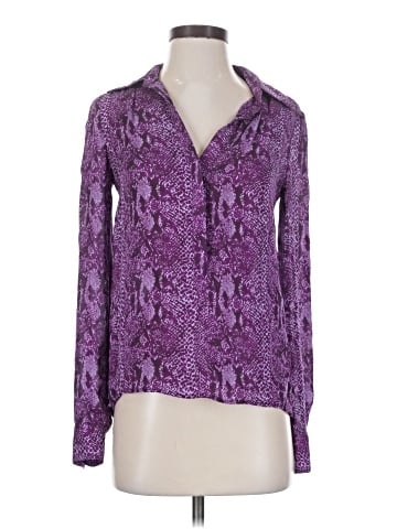 Haute Hippie Long Sleeve Silk Top (view 1)