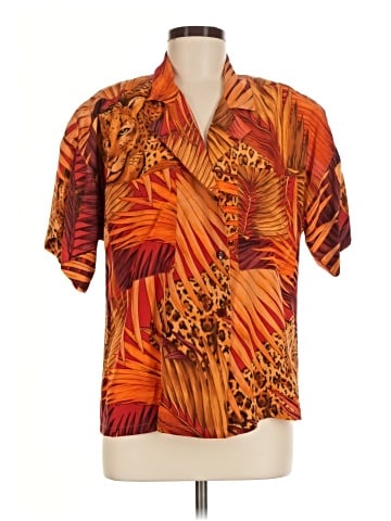 Linda Allard Ellen Tracy Short Sleeve Silk Top (view 1)