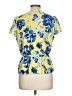 Ellen Tracy Yellow Short Sleeve Blouse Size L - photo 2