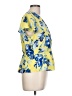 Ellen Tracy Yellow Short Sleeve Blouse Size L - photo 4