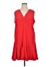 J.Crew 100% Polyester Solid Red Casual Dress Size XL - photo 1
