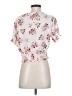 Candie's 100% Polyester Floral Ivory Short Sleeve Blouse Size S - photo 2
