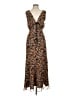 ASOS Design 100% Polyester Floral Brown Casual Dress Size 10 - photo 1
