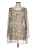One World Green 3/4 Sleeve Blouse Size L - photo 1