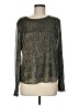 Banana Republic Metallic Silver Long Sleeve Blouse Size M - photo 1