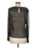 Banana Republic Metallic Silver Long Sleeve Blouse Size M - photo 2