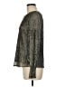 Banana Republic Metallic Silver Long Sleeve Blouse Size M - photo 5