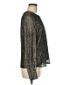 Banana Republic Metallic Silver Long Sleeve Blouse Size M - photo 4