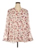 Kut from the Kloth 100% Polyester Floral Ivory Long Sleeve Blouse Size 2X - photo 1