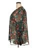 Kut from the Kloth 100% Polyester Floral Green Long Sleeve Blouse Size 2X - photo 5