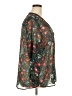 Kut from the Kloth 100% Polyester Floral Green Long Sleeve Blouse Size 2X - photo 4