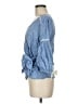 Zara Basic Blue 3/4 Sleeve Blouse Size M - photo 5