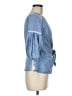 Zara Basic Blue 3/4 Sleeve Blouse Size M - photo 4
