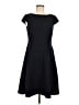 Anne Klein Solid Black Casual Dress Size 8 - photo 1