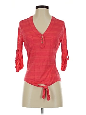 Papaya 3/4 Sleeve Blouse (view 1)