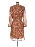 DR2 100% Polyester Animal Print Brown Cocktail Dress Size M - photo 2