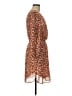 DR2 100% Polyester Animal Print Brown Cocktail Dress Size M - photo 4