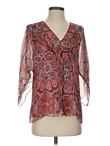 Sundance 3/4 Sleeve Silk Top (view 1)