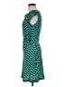 En Focus Studio Chevron-herringbone Teal Casual Dress Size 6 - photo 5