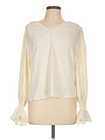 Aqua Long Sleeve Blouse (view 1)