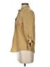 Cache Tan Long Sleeve Silk Top Size S - photo 5