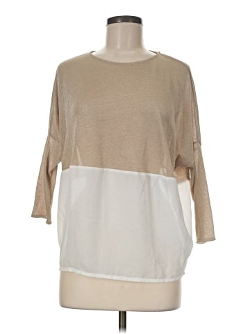 Zara W&B Collection 3/4 Sleeve Top (view 1)