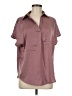 Fun2Fun 100% Polyester Burgundy Short Sleeve Blouse Size M - photo 1